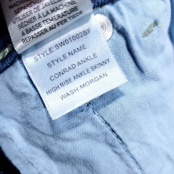 Stonefield Conrad Ankle High Rise Ankle Skinny Jeans Button Fly Raw Hem 32 x 27 - Picture 7 of 13